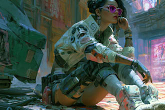 draw cyberpunk scifi futuristic art