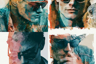 paint weird, abstract watercolor portraits for unique people