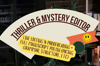 do professional line editing for thriller and mystery novels