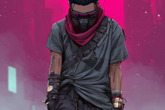 create cyberpunk concept art for games