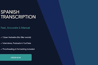 transcribe and proofread your spanish audio or video