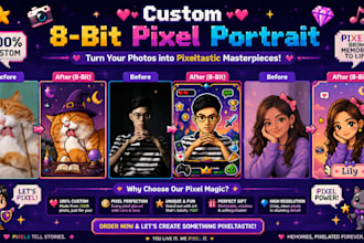 create 8bit pixel portraits