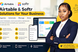 build airtable database, softr client portal, and automation