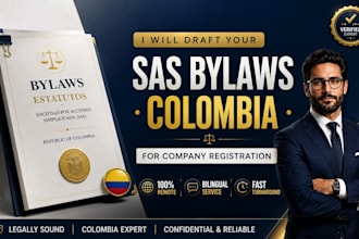 draft your colombia SAS bylaws for company registration