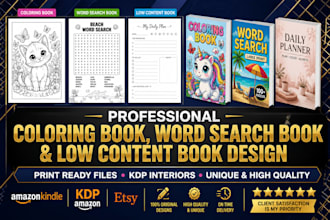 creat amazon KDP puzzle, word search book with cover