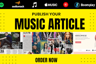 music article writing publish music magazine music blog google news guest post