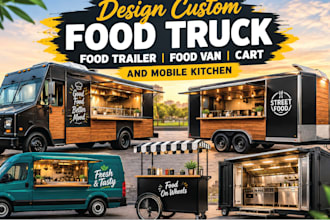 design custom food truck, food trailer, food van, cart and mobile kitchen