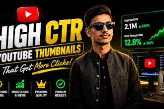 design high CTR youtube thumbnails for more views and clicks