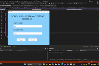 develop c sharp window forms desktop application with database
