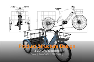 do product structure design, cad modeling and 3d printing