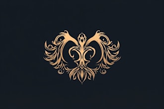 illustrate custom a modern brand logo design