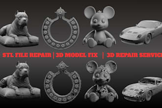 do stl file repair, fix stl, edit stl,stl file modification, obj file repair