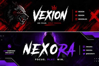 design twitch or discord banner for you
