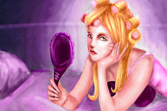 draw a semi realistic illustration