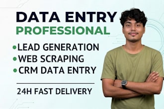 do web scraping for lead generation, and CRM data entry