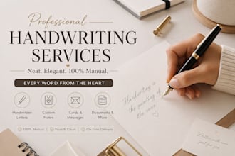 do beautiful handwriting and calligraphy for you