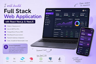 build a full stack web application with react, next js, and nest js