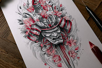 design a professional japanese tattoo design