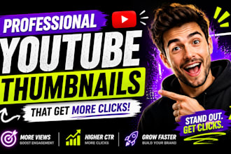 design eye catching youtube thumbnails