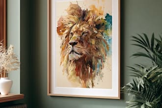 create wall art design and vintage poster design