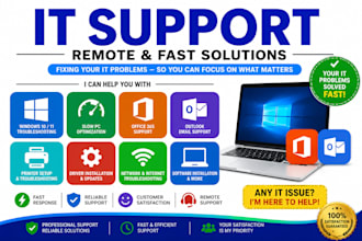 fix windows, mac, office 365 and software issues remotely