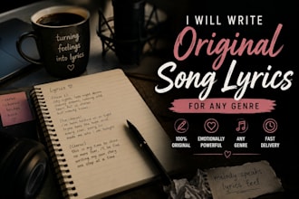write original song lyrics for any genre