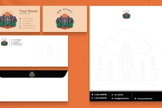 design unique business cards, envelopes and letterhead