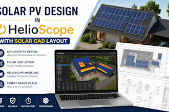 create solar pv design in helioscope with solar cad layout