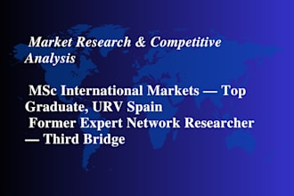 do market research, competitor and emerging market analysis