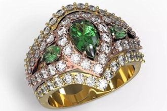 make 3d modify autocad design, 3d jewelry printing, jewelry cad modeling