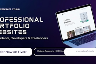 create a modern portfolio website for students and professionals