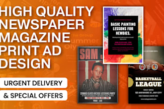 do amazing magazine ad, newspaper ad or print ad design for you