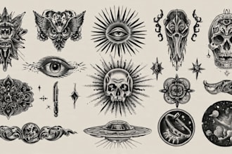 design traditional, realism, tribal, dotwork, art tattoo