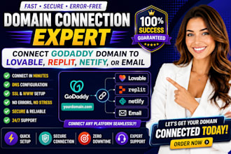 connect godaddy domain to lovable replit netlify or email