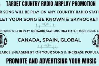 promote and play your music in best radio station for airplay in any country