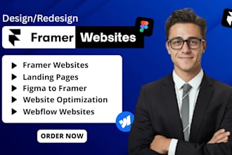 design framer website and webflow website, or do figma to framer, webflow