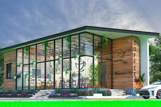 create realistic 3d building model and exterior rendering
