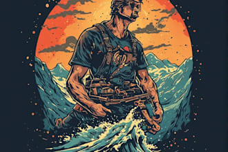 do graphic t shirt design and vintage t shirt design