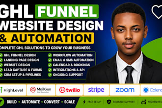build gohighlevel sales funnel ghl landing page ghl website design or automation