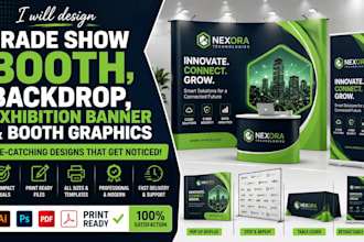 design trade show booth backdrop exhibition banner and booth graphics