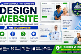 design home care website, dna testing, medical, healthcare website on wordpress