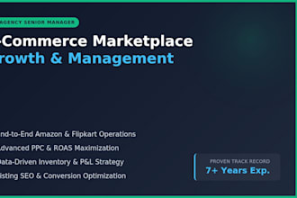 be your expert e commerce marketplace manager for amazon and flipkart