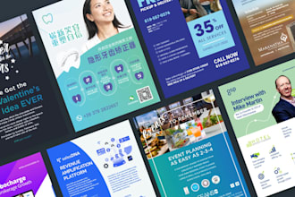 design a professional flyer, one pager, leaflet