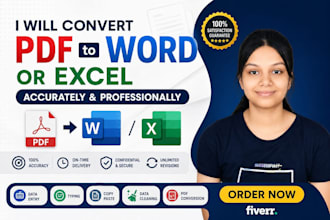 do PDF to word and excel conversion manually