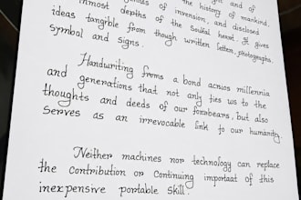 write anything with my  beautiful handwriting