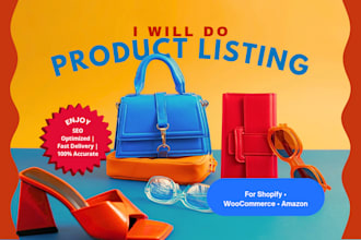 do product listing data entry for shopify woocommerce amazon