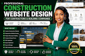 design construction website for contractors and building companies
