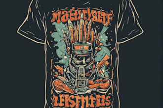 do vintage eye catching skull t shirt design