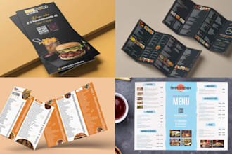 do food menu design, restaurant menu design, food flyer and digital menu