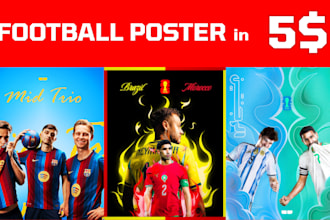 design a professional football poster and sports flyer